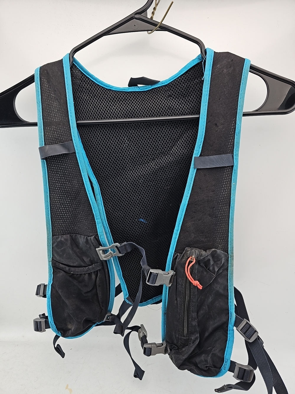 Lightweight Black and Teal Running Vest Backpack